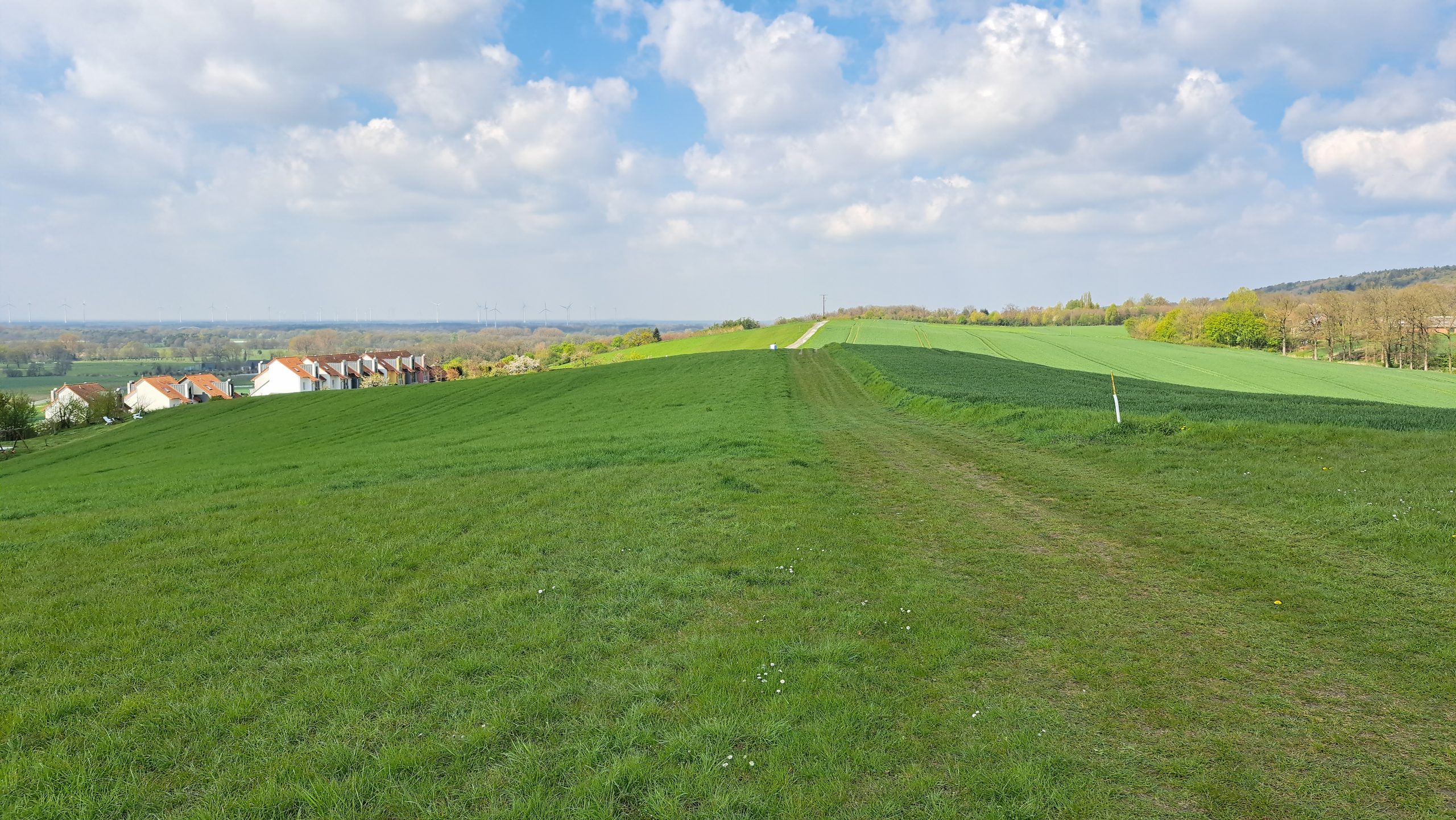 Wanderweg mit Blick über das Münsterland bei Brochterbeck